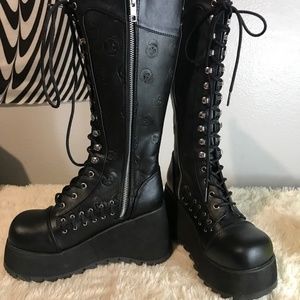 Demonia Women's SCENE-107 Knee High Boot